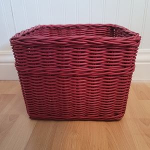 Pottery Barn Kids Sabrina Red Wicker Storage Basket Medium